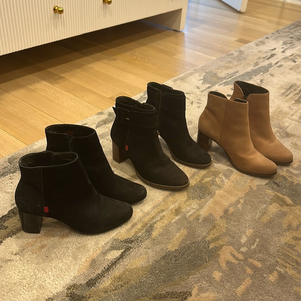3 PAIRS OF MARC JOSEPH BOOTIES!!